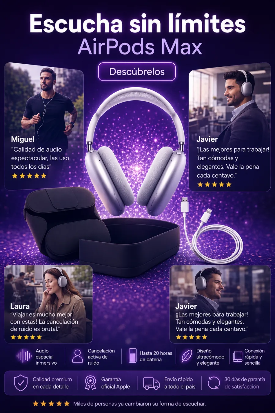 Creativo de audifonos Max